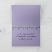 Moderne Weihnachtsnachtsnacht mit Santa Reindeer Feiertagskarte (Innenseite)