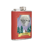 Moderne Weihnachtsnachtsnacht mit Santa Reindeer Flachmann (Rechts)