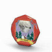 Moderne Weihnachtsnachtsnacht mit Santa Reindeer Fotoblock (Rechts)