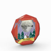 Moderne Weihnachtsnachtsnacht mit Santa Reindeer Fotoblock (Links)