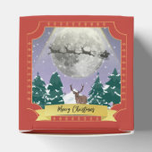 Moderne Weihnachtsnachtsnacht mit Santa Reindeer Geschenkschachtel (Oben)