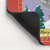 Moderne Weihnachtsnachtsnacht mit Santa Reindeer Mousepad (Ecke)