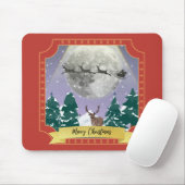 Moderne Weihnachtsnachtsnacht mit Santa Reindeer Mousepad (Mit Mouse)