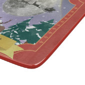 Moderne Weihnachtsnachtsnacht mit Santa Reindeer Schneidebrett (Ecke)