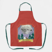Moderne Weihnachtsnachtsnacht mit Santa Reindeer Schürze (Vorderseite)