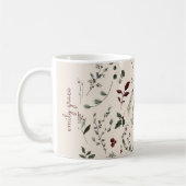 Moderne Weihnachtsnamen Monogramm-Muster Kaffeetasse (Links)