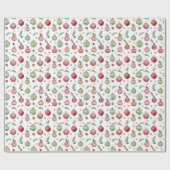 Moderne Weihnachtsornamente Geschenkpapier (Flach)