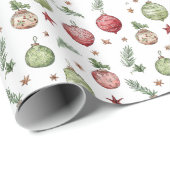 Moderne Weihnachtsornamente Geschenkpapier (Rolleneckpunkt)