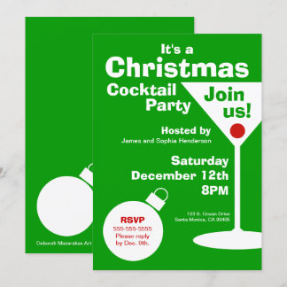 Moderne WeihnachtsParty Einladung