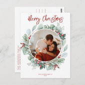 Moderne Weihnachtspostkarte Postkarte (Vorne/Hinten)