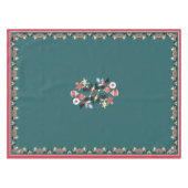 Moderne Weihnachtsrote Gold & Silberschmuck Aquama Tischdecke (Vorderseite (Horizontal))