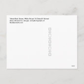 Moderne Weihnachtsrote, Grüne, weiße Streifen Feiertagspostkarte (Rückseite)