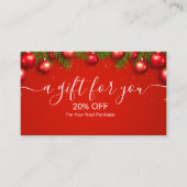 Moderne Weihnachtssaison in Unternehmen Rabattkarte (Vorderseite)