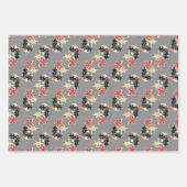 Moderne Weihnachtssaison Rot Silver & Gold Ornamen Geschenkpapier Set (Vorderseite 2)