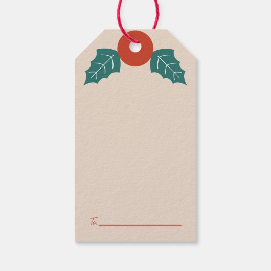 Moderne Weihnachtsschmuck anpassbar Geschenkanhänger (Rückseite)