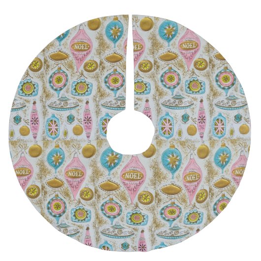 Moderne Weihnachtsschmuck aus dem Mittelalter Polyester Weihnachtsbaumdecke (Vorderseite)