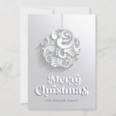 Moderne Weihnachtsschmuck Blase Gruß Feiertagskarte (Vorderseite)