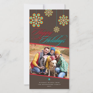 Moderne Weihnachtsschmuck Chic Holiday Foto Card Feiertagskarte