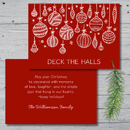 Moderne Weihnachtsschmuck Feiertagskarte