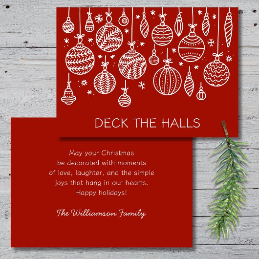 Moderne Weihnachtsschmuck Feiertagskarte