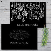 Moderne Weihnachtsschmuck Feiertagskarte