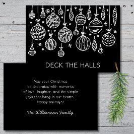 Moderne Weihnachtsschmuck Feiertagskarte