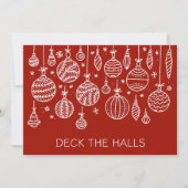 Moderne Weihnachtsschmuck Feiertagskarte (Vorderseite)