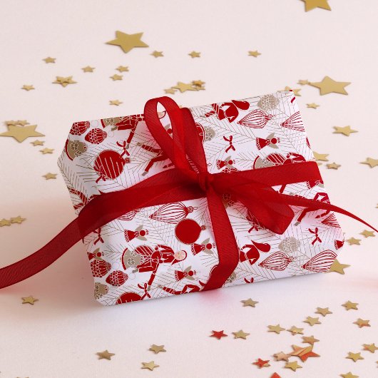 Moderne Weihnachtsschmuck Geschenkpapier Set