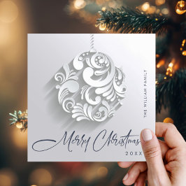 Moderne Weihnachtsschmuck Gruß Einfach Feiertagskarte