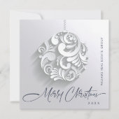 Moderne Weihnachtsschmuck Gruß Einfach Feiertagskarte (Vorderseite)