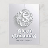 Moderne Weihnachtsschmuck Grußurlaub Postkarte (Vorderseite)