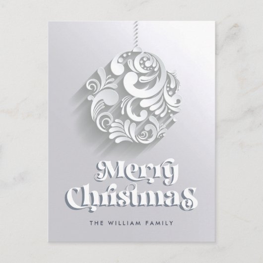 Moderne Weihnachtsschmuck Grußurlaub Postkarte (Vorderseite)