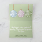 Moderne Weihnachtsschmuck in Pastel Karte (Innenseite)