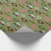 Moderne Weihnachtsschmuck Muster Geschenk Geschenkpapier (Ecke)