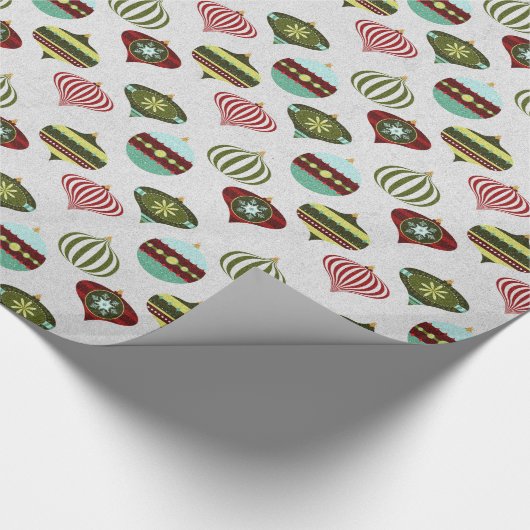 Moderne Weihnachtsschmuck Muster Geschenk Geschenkpapier (Ecke)