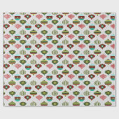 Moderne Weihnachtsschmuck Muster Geschenk Geschenkpapier (Flach)