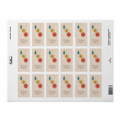 Moderne Weihnachtsschmuck nach Maß Adressaufkleber (Vorne)