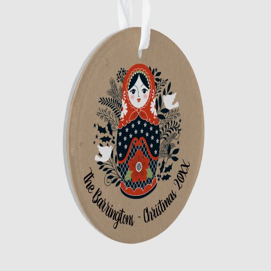 Moderne Weihnachtsschmuck Ornament (Vorderseite)