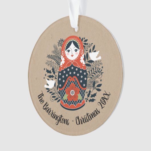 Moderne Weihnachtsschmuck Ornament (Vorderseite)