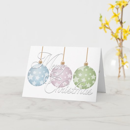 Moderne Weihnachtsschmuck über Weiß Karte (Gelbe Blume)