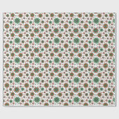 Moderne Weihnachtsschneeflocken Geschenkpapier (Flach)