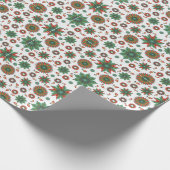 Moderne Weihnachtsschneeflocken Geschenkpapier (Ecke)