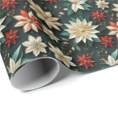 Moderne Weihnachtsschneeflocken Geschenkpapier (Rolleneckpunkt)