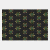 Moderne Weihnachtsschneeflocken Geschenkpapier Set (Vorderseite)