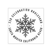 Moderne Weihnachtsschneeflocken-Rücksendeadresse Gummistempel (Prägung)