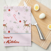 Moderne Weihnachtsschokoladenkanäle aus dem Mittel Geschirrtuch (Viertel Falte)