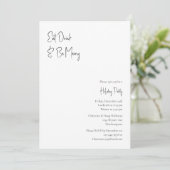 Moderne Weihnachtsschrift essen Drink und seien Si Einladung (Stehend Vorderseite)