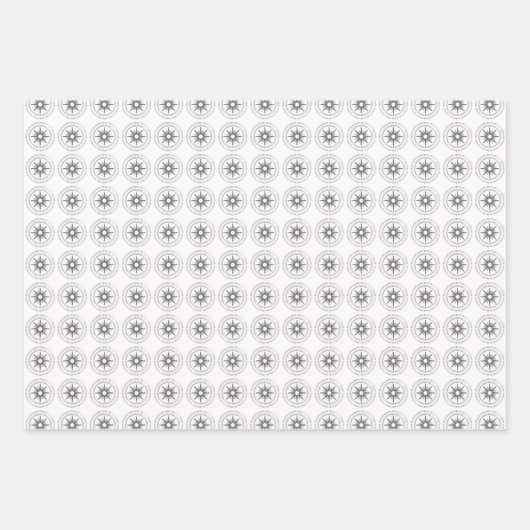 Moderne WeihnachtsSilberstars Geschenkpapier Set (Vorderseite 3)