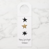 Moderne Weihnachtsskandinavier-Sterne Flaschenanhänger (Rückseite)