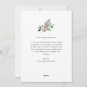 Moderne Weihnachtsskriptkarte Feiertagskarte (Rückseite)